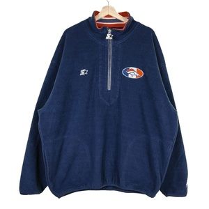 Mens Starter Broncos Quarter Zip Sweater!